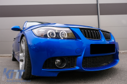 Emprós Kagkéla nefrón katállhles gia BMW Seirá 3 E90 E91 Pre-LCI (2005-2008) Diplí ríga M Design Piáno Mavro-image-6089257