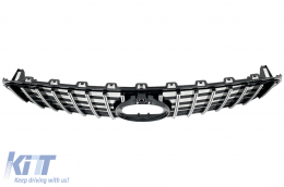 Emprós Kentrikí grília katállhlh gia Mercedes GLC X253 C253 Ananéosh (2020-up) GTR Panamericana Schediasmós Mavro Chrómio-image-6090078