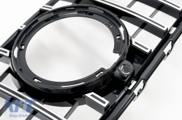 Emprós Kentrikí grília katállhlh gia Mercedes GLC X253 C253 Ananéosh (2020-up) GTR Panamericana Schediasmós Mavro Chrómio-image-6090084