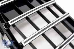 Emprós Kentrikí grília katállhlh gia Mercedes GLC X253 C253 Ananéosh (2020-up) GTR Panamericana Schediasmós Mavro Chrómio-image-6090085