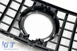 Emprós Kentrikí grília katállhlh gia Mercedes GLC X253 C253 Ananéosh (2020-up) GTR Panamericana Schediasmós Mavro Chrómio-image-6090088