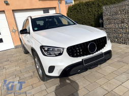 Emprós Kentrikí grília katállhlh gia Mercedes GLC X253 C253 Ananéosh (2020-up) Standard & Offroad GTR Panamericana Schediasmós All Mavro-image-6090360