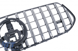 Emprós Kentrikí grília katállhlh gia Mercedes GLE SUV W167 V167 GLE Koupé C167 Pakéto athlhtismov (2019-06.2023) GTR Panamericana Schediasmós Gualisteró Mavro kai Chrómio-image-6128545