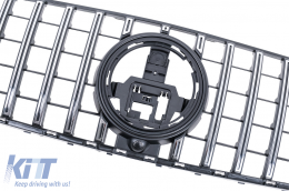 Emprós Kentrikí grília katállhlh gia Mercedes GLE SUV W167 V167 GLE Koupé C167 Pakéto athlhtismov (2019-06.2023) GTR Panamericana Schediasmós Gualisteró Mavro kai Chrómio-image-6128546