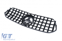 Emprós Kentrikí grília katállhlh gia Mercedes GLE SUV W167 V167 GLE Koupé C167 Pakéto athlhtismov (2019-06.2023) GTR Panamericana Schediasmós Gualisteró Mavro kai Chrómio-image-6128552