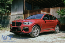 Emprós Profulaktíras Aerotomí Lip katállhlo gia BMW X4 G02 X4M M Sport (2018-Up) Piáno Mavro-image-6100819