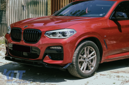 Emprós Profulaktíras Aerotomí Lip katállhlo gia BMW X4 G02 X4M M Sport (2018-Up) Piáno Mavro-image-6100820