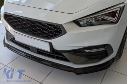 Emprós Profulaktíras Aerotomí Lip katállhlo gia Seat Leon MK4 FR (2020-up) Piáno Mavro-image-6094457