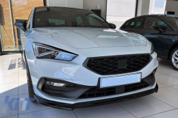 Emprós Profulaktíras Aerotomí Lip katállhlo gia Seat Leon MK4 FR (2020-up) Piáno Mavro-image-6094630