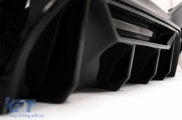 Emprós Profulaktíras gia ta cheílh katállhlh gia BMW Seirá 1 F20 F21 LCI (2015-2019) me Píso profulaktíras spoiler valance diffuser kai Epektáseis Plaϊná Kit Chátsmpak M Sport Piáno Mavro-image-6087572