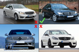 Emprós Profulaktíras katállhlo gia Mercedes C-Class W204 S204 C204 Ananéosh (2011-2015) Piáno Mavro-image-6083929