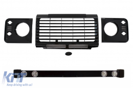 image-63-Emprós Profulaktíras katállhlos gia Land ROVER Defender (1990-2016) me Kentrikí grília & Kalvmmata fóton Piáno Mavro