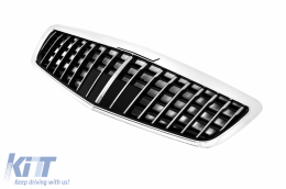 Emprós Profulaktíras katállhlos gia Mercedes S-Class W221 (2005-2012) me Monó Plaísio Emprós Grília S63 S65 Schediasmós-image-6059046