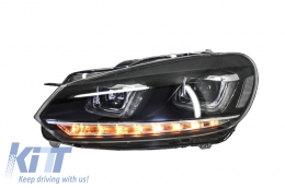 Emprós Profulaktíras me Fanária Emprós LED Reustó fos strofís Chrómio katállhlo gia VW Golf VI 6 MK6 (2008-2013) R20 Schediasmós RHD-image-6052146