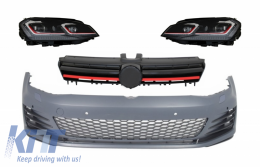 image-13-Emprós Profulaktíras me Kentrikí grília kai Fanária Emprós LED Diadochiká Dunamikó Fotismós strofís katállhla gia VW Golf VII 7 5G (2013-2017) GTI Look