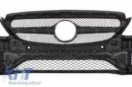 Emprós Profulaktíras me Píso diachvth kai ákres exátmishs Pakéto nvchtas Mavro Edition Athlhtikó katállhlo gia MERCEDES C-Class W205 S205 (2014-2020) C63 Schediasmós-image-6026851