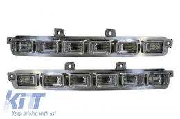 Emprós Profulaktíras me Profulaktíras tvpou BullBar Upper Aerotomí Lip LED Proboleís Hméras (DRL) Extension katállhlo gia Mercedes G-Class W463 (1989-2018) G65 Schediasmós-image-6045857