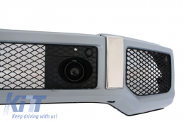 Emprós Profulaktíras me Profulaktíras tvpou BullBar Upper Aerotomí Lip LED Proboleís Hméras (DRL) Extension katállhlo gia Mercedes G-Class W463 (1989-2018) G65 Schediasmós-image-6087048