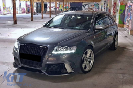 Emprós Profylaktíras gia Audi A6 C6 4F Sedan Avant 2004-2010 RS6 Look HoneyComb Grilles-image-6067847