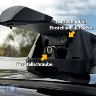 Ensemble de barres transversales en aluminium adapté pour barres de toit pour Ford Ranger T6 T7 T8 2012-2022-image-6208354