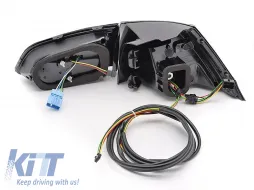 Ensemble de feux arrière à LED adapté pour Volkswagen Golf VII break 2017-2019, avec base noire, gauche et droite-image-6238213