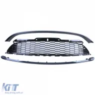 Ensemble de grille de radiateur 3 pièces noir brillant adapté pour Mini One Cooper JCW R56 R57 R58 R59-image-6197282