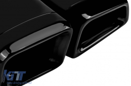 Ensemble de sorties d'échappement noires de style A Design adaptées pour Mercedes Classe C W204 2011-2014, Classe E W212 2006-2013, Classe S W221 2005-2013, CLS C218 2010-2018, gauche et droite-image-6131366