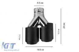 Ensemble de sorties d'échappement type Akrapovic avec couverture en carbone, gauche et droite-image-6131378