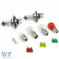 Ersatzlampenbox mit Sicherungen Lampenset H4 P21 10-teilig geeignet für Fahrzeug 12V-image-6197941