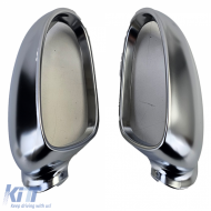 Ersatzspiegelkappen-Set im Aluminium-Look geeignet für VW Golf 5 2003-2009-image-6205813