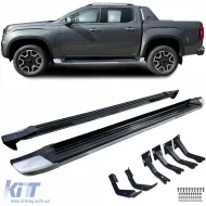 image-60-Espejos laterales de aluminio protección plata negra adecuados para VW Amarok 2010-2022