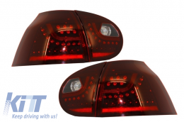 Estensione paraurti per VW Golf 5 V 03-07 Fanali posteriori a LED Sistema di scarico R32 Look-image-6084559
