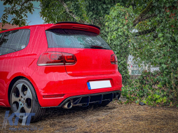 Estensione per Diffusore & Divisori laterali posteriori per VW Golf 6 GTI 2008-2013 Nero-image-6096284