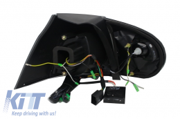 Estensione posteriore per VW Golf 5 03-07 R32 Look Luci posteriori LED Fumo Scarico Sistema-image-6069132