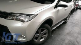 Estribos Pasos laterales para Toyota RAV4 XA40 2013-2018 Blanco empolvado-image-5990622