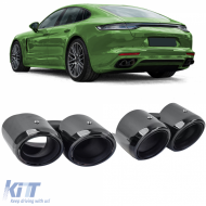image-50-Exhaust double tailpipes black fits Porsche Panamera 971 243kW 330HP
