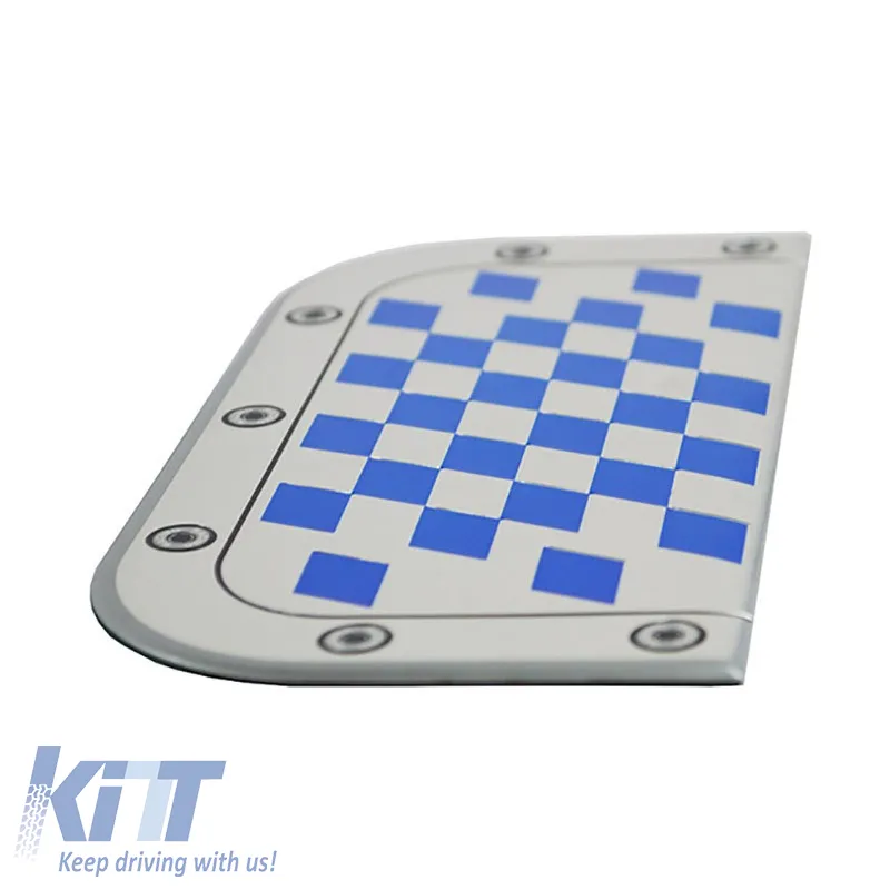 Exhaust Heat Shield Sticker Silver / Blue 18x9cm 1 Piece