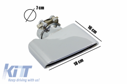 Exhaust Muffler Tips For BMW 5er Sedan Touring F10 F11 F18 550i V8 LCI Square-image-6022415