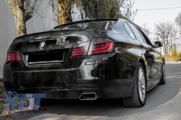 Exhaust Muffler Tips For BMW 5er Sedan Touring F10 F11 F18 550i V8 LCI Square-image-6065950