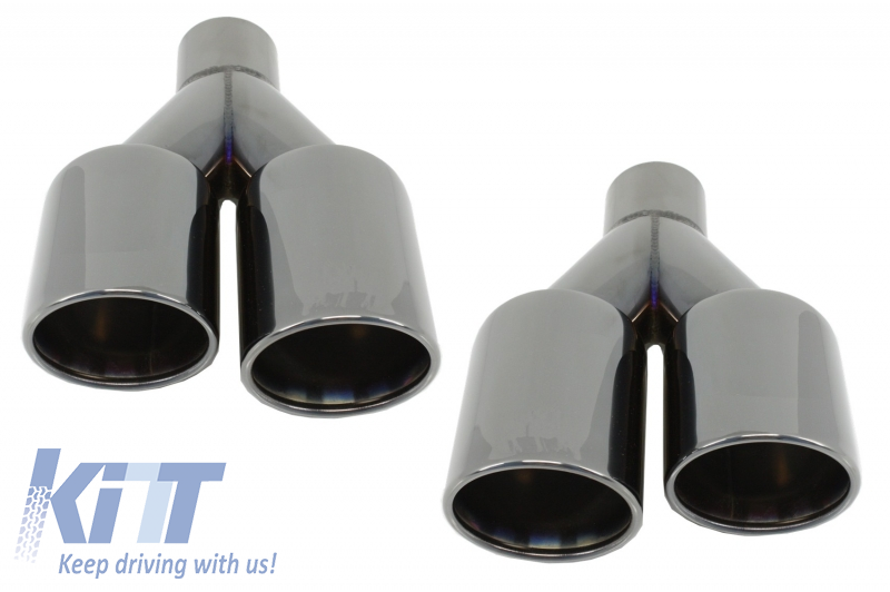 Exhaust Muffler Tips Quad suitable for BMW 3 Series E46 E90 E92 E93 F30 F31  4 Series F32 F33 F36 5 Series E60 F10 F11 G30 6 Series F06 F12 F13 M3
