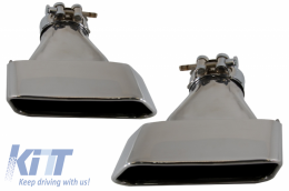 image-11-Exhaust Muffler Tips suitable for BMW 5 Series Sedan Touring F10 F11 F18 550i V8 LCI Square Design