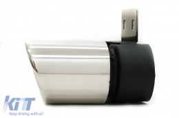 Exhaust Muffler Tips suitable for BMW 5 Series F10 F11 (2011-2017) M5 LCI Design Chrome-image-6095043