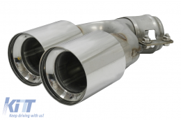 Exhaust Muffler Tips suitable for BMW 5 Series G30 G31 G38 6 Series G32 (2016-2020) 540i Design Chrome-image-6097485