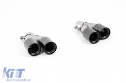 Exhaust Muffler Tips suitable for BMW 5 Series G30 G31 G38 (2016-2020) 6 Series G32 (2016-2020) M5 Design Black-image-6127522