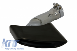 Exhaust Muffler Tips suitable for BMW X6 E71 (2008-2014) V8 Design Black-image-6033795
