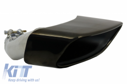 Exhaust Muffler Tips suitable for BMW X6 E71 (2008-2014) V8 Design Black-image-6033798