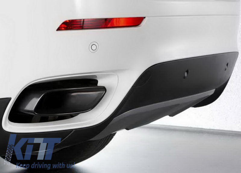 BLACK EXHAUST TAIL PIPE TIPS TRIMS FOR BMW X6 E71 2011-06/2014 MODEL