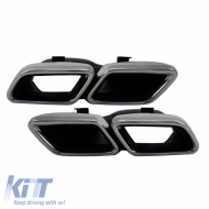 Exhaust Muffler Tips suitable for Mercedes-Benz C-Class W205 / E-Class W213 / S-Class W222 / GLE C292 / GLE W166 / GLC W253 A Design Look 2 pcs