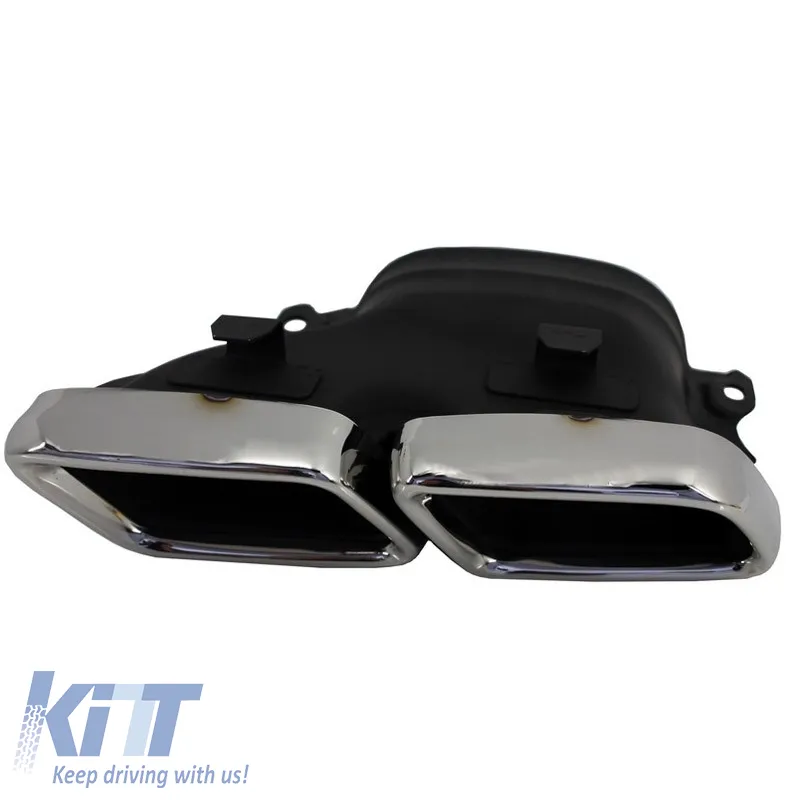 Exhaust Muffler Tips suitable for Mercedes-Benz C-Class W205 / E-Class W213 / S-Class W222 / GLE C292 / GLE W166 / GLC W253 A Design Look 2 pcs