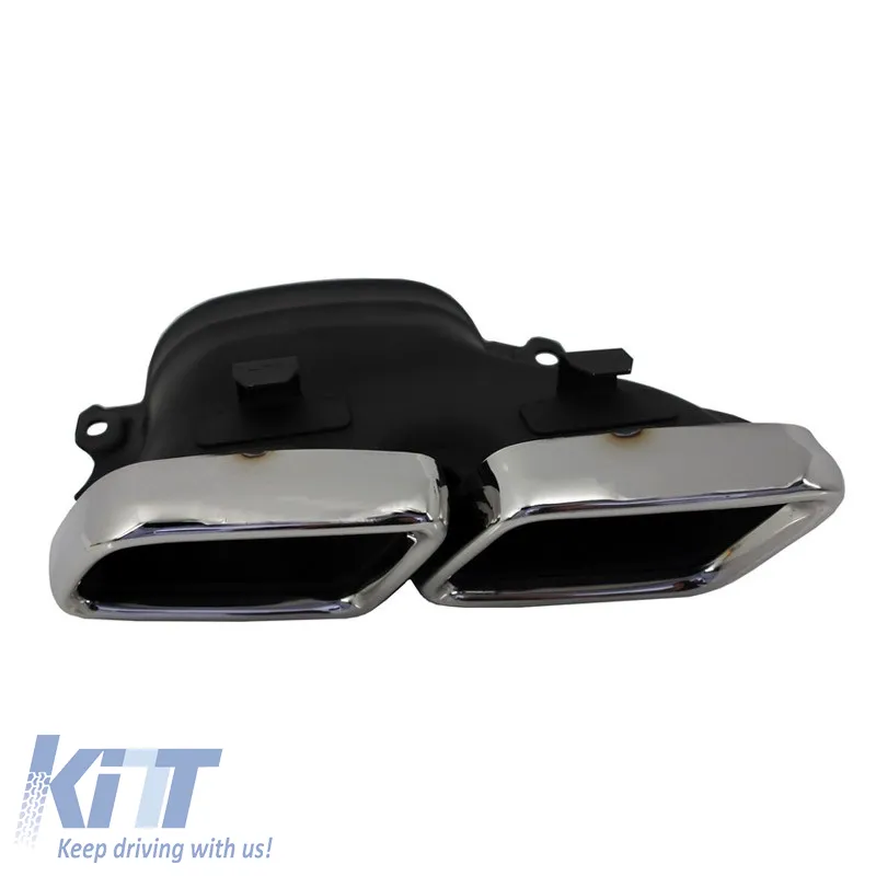 Exhaust Muffler Tips suitable for Mercedes-Benz C-Class W205 / E-Class W213 / S-Class W222 / GLE C292 / GLE W166 / GLC W253 A Design Look 2 pcs